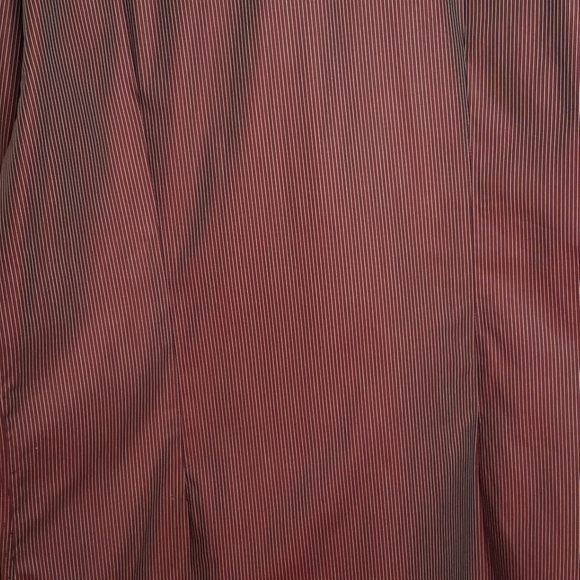 NEW Zara Men's XL 42 Burgundy Wine Pinstripe Shirt - Picture 7 of 8